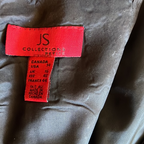 Gorgeous Vintage JS collections black beaded 2 peice formal dress   12/14 - Picture 7 of 8